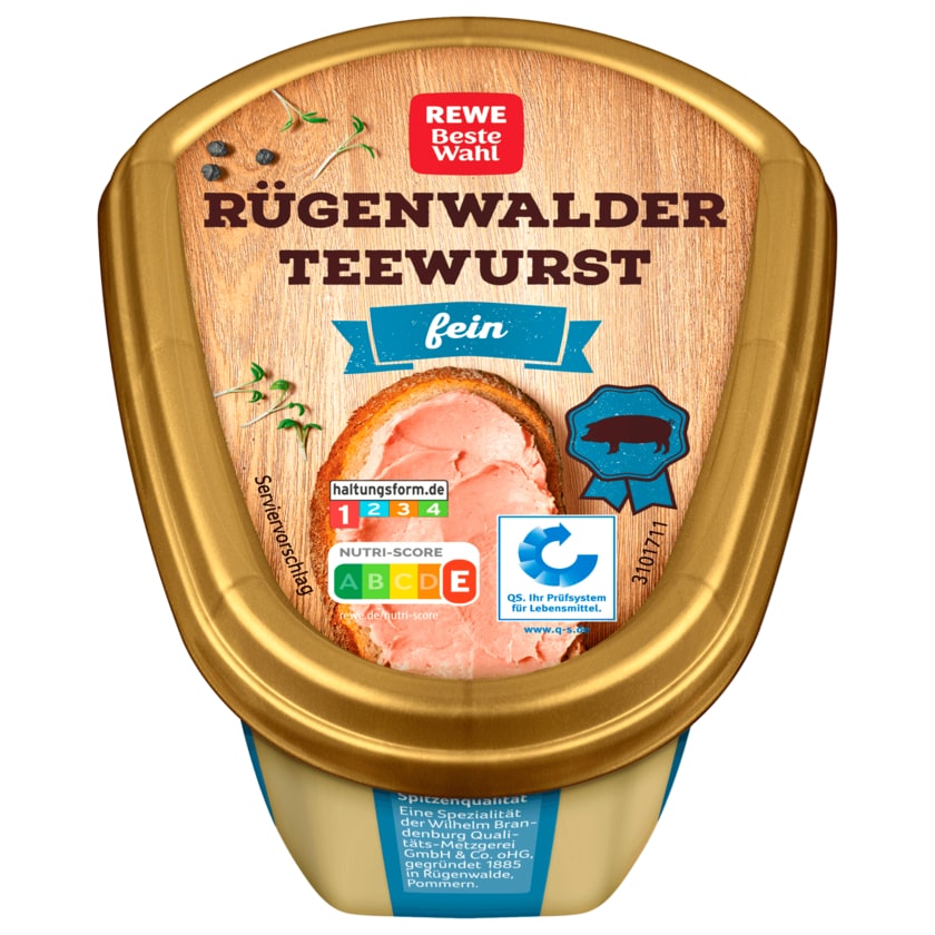 REWE Beste Wahl Rügenwalder Teewurst fein zerkleinert 125g